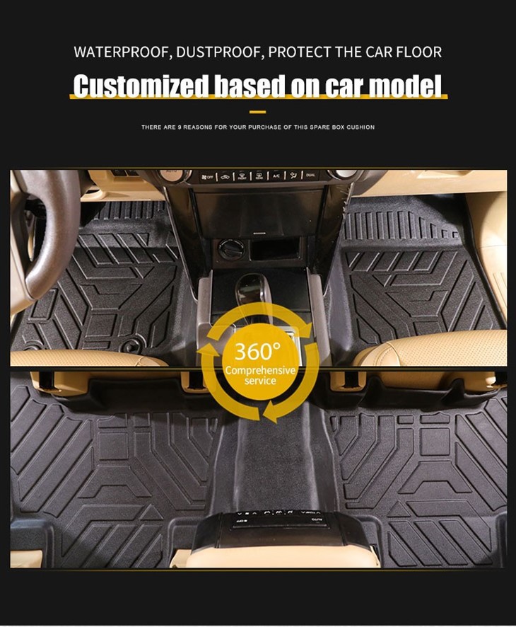 High Quality 100% Pure Raw Material All Weather Custom 5D Car Mats Odorless Waterproof TPE Car Floor Mats suppliers